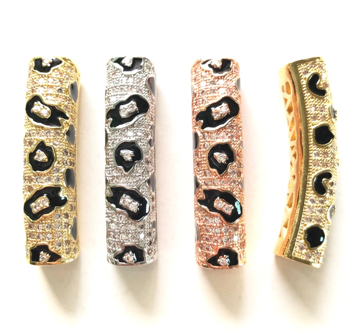 CZ Micro Pave Charms, Connectors, Tubes & Beads