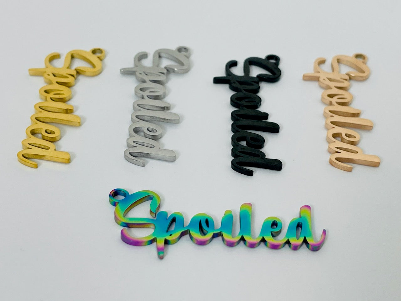 Spoiled Cursive Word Charm