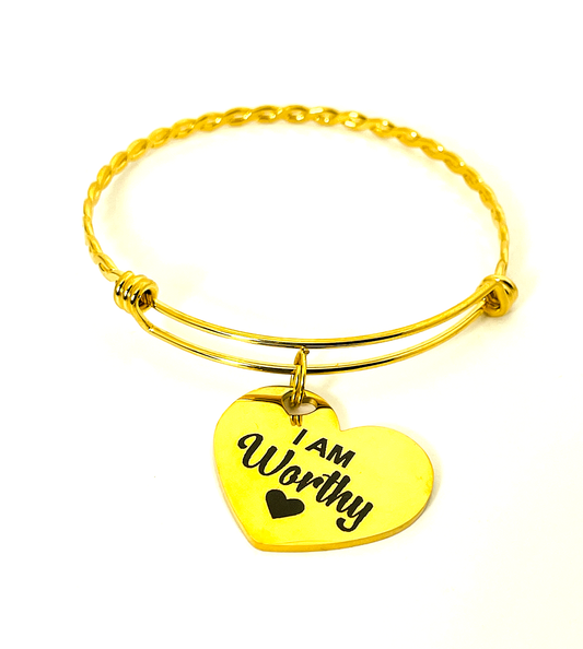 I am Worthy - Gold Ally Bangle