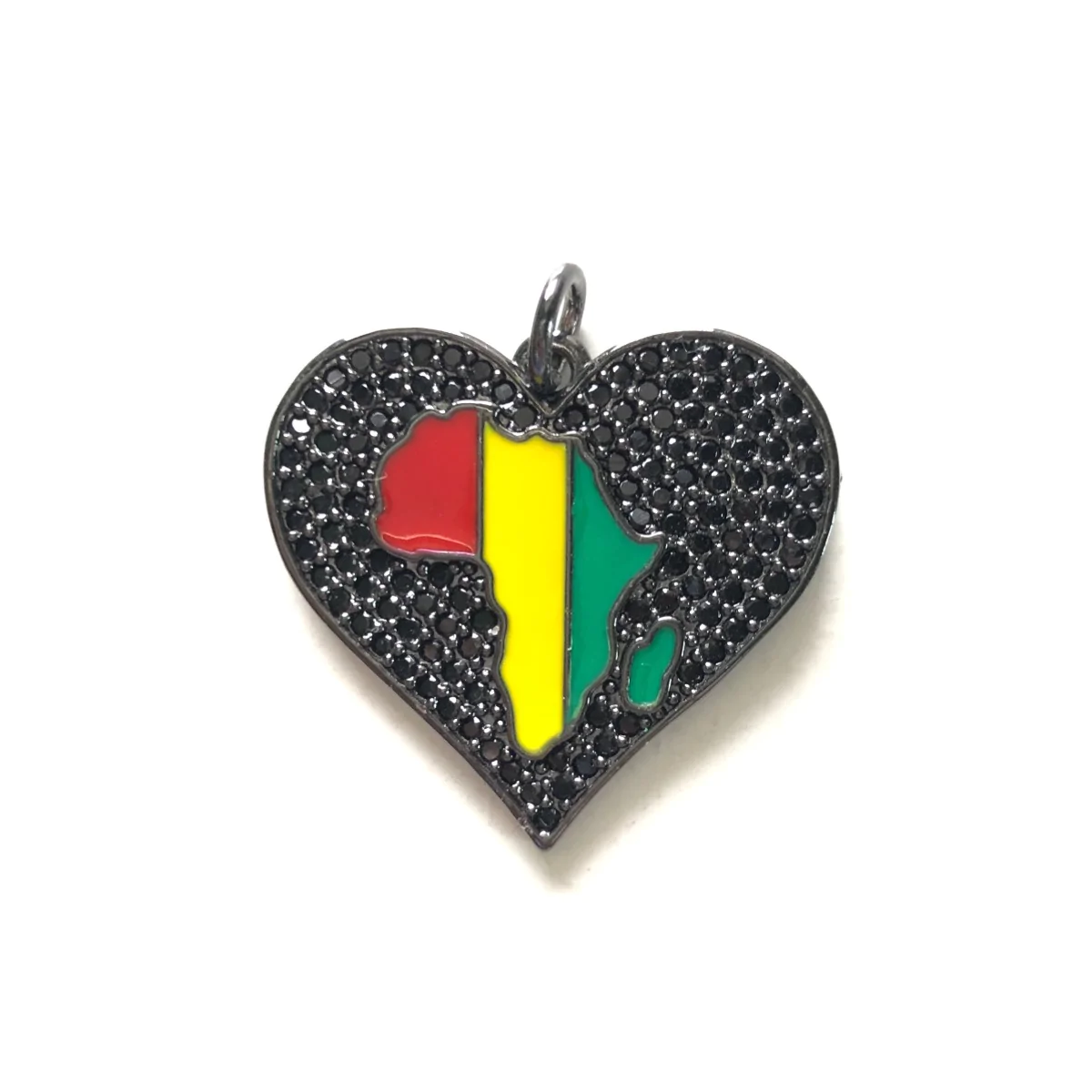 CZ Africa Heart Charm