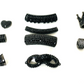 Black CZ spacer beads - 20pcs