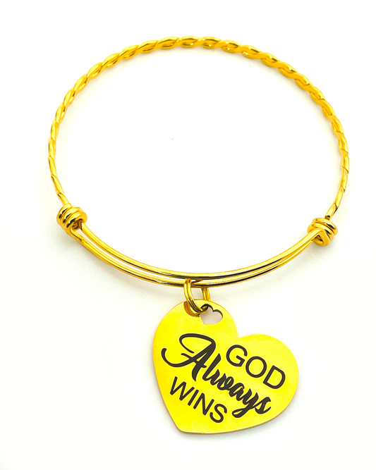 God Always Wins - Gold Ally Bangle