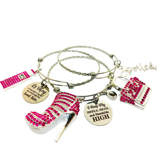 High Standards Adjustable Charm Bracelets Set