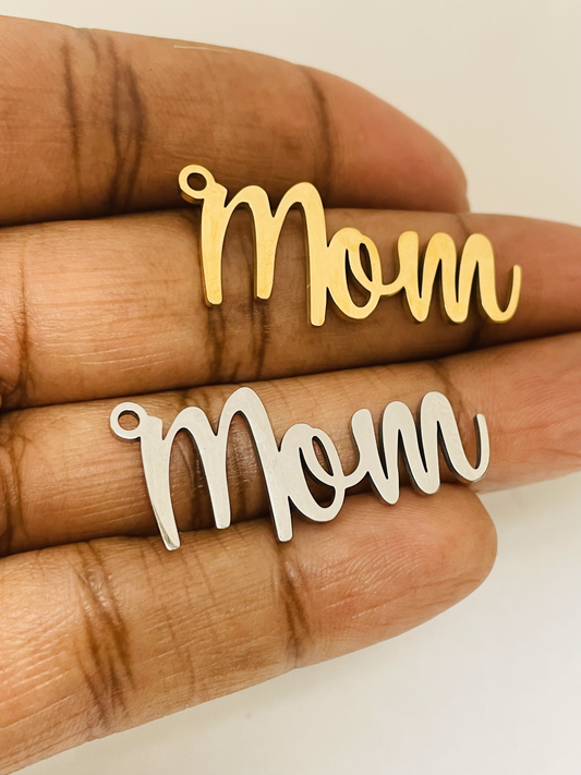 Mom Cursive Word Charm