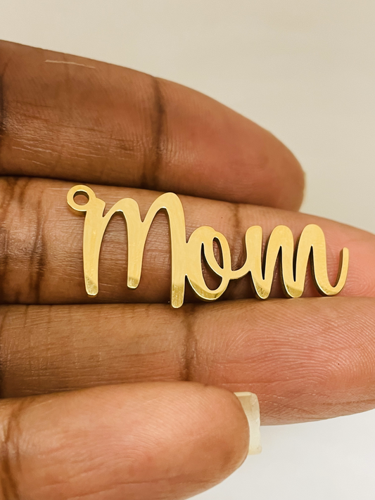 Mom Cursive Word Charm