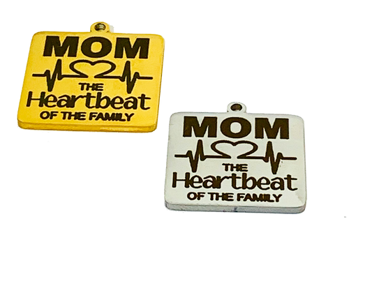 Mom Heartbeat Charm