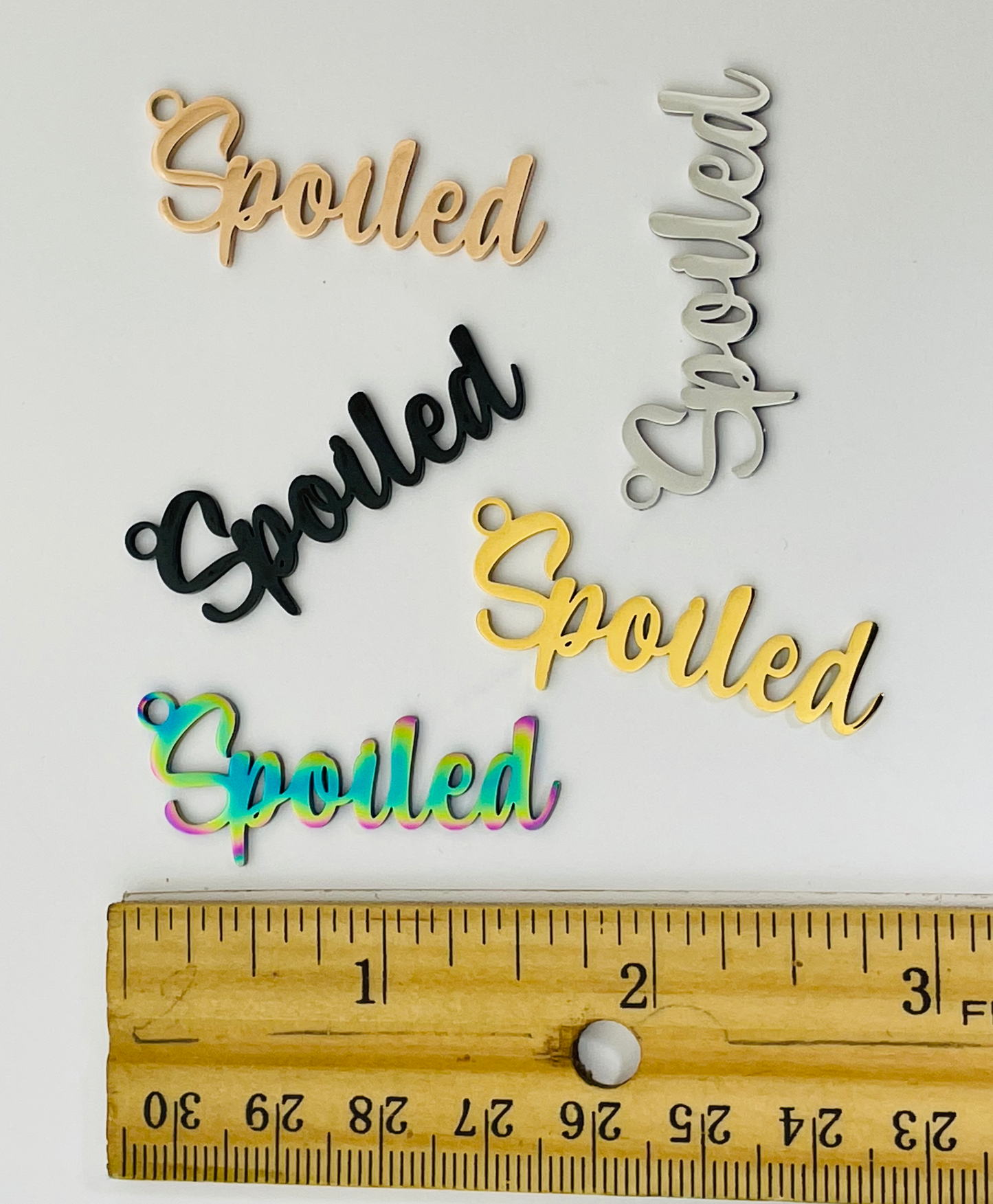 Spoiled Cursive Word Charm