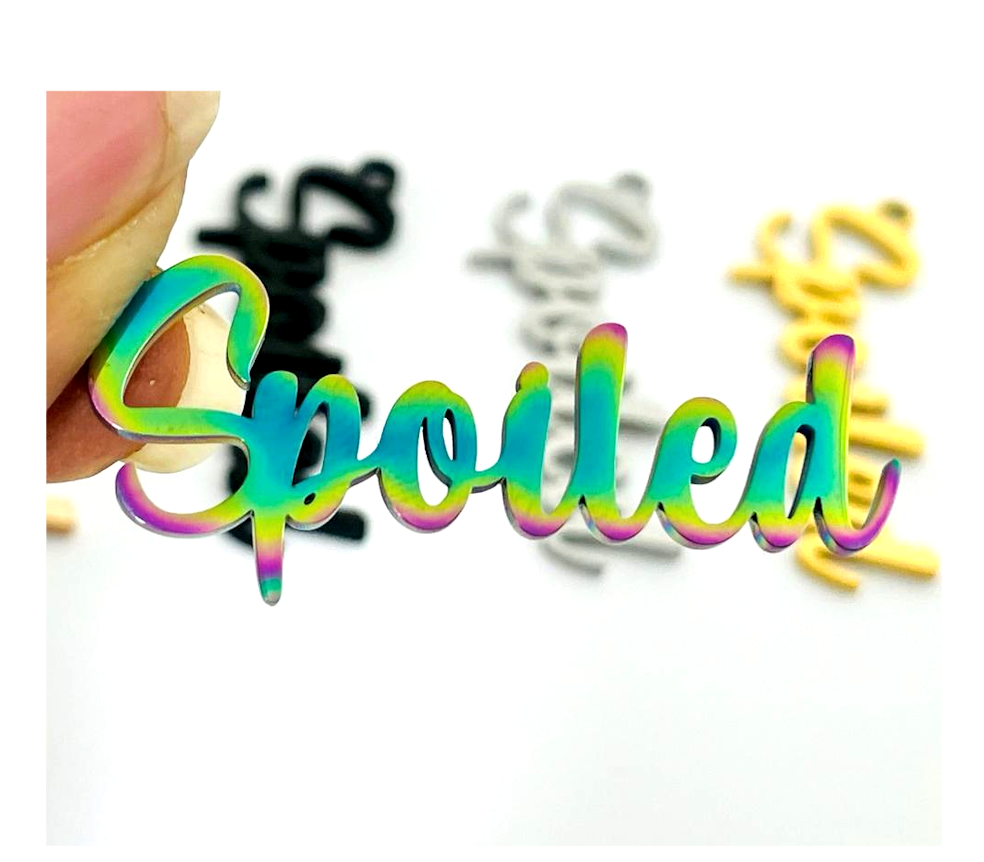 Spoiled Cursive Word Charm