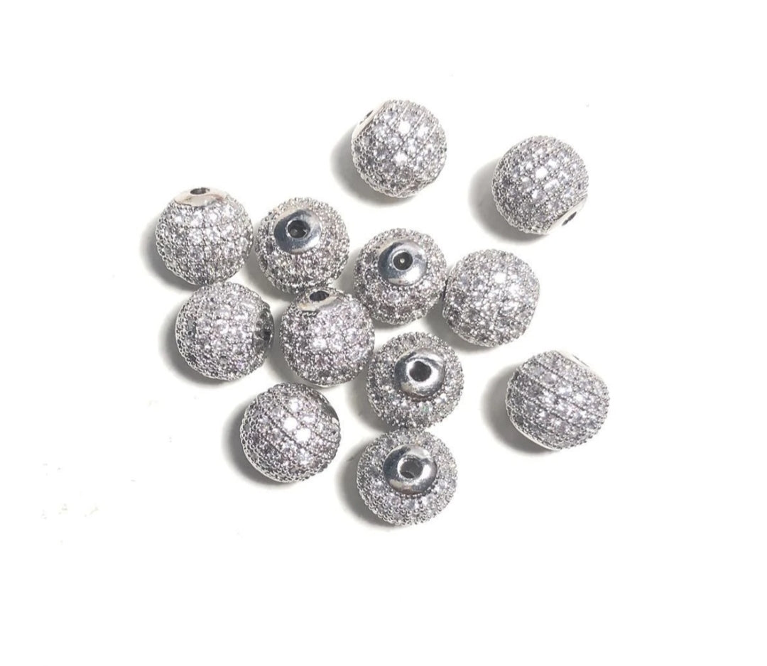 CZ Micro Pave Balls- 10mm