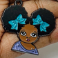 Little Black Girl Enamel Charm