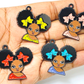 Little Black Girl Enamel Charm