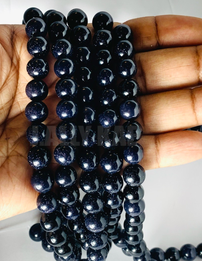 Goldstone Beads - Blue