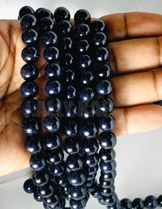 Goldstone Beads - Blue