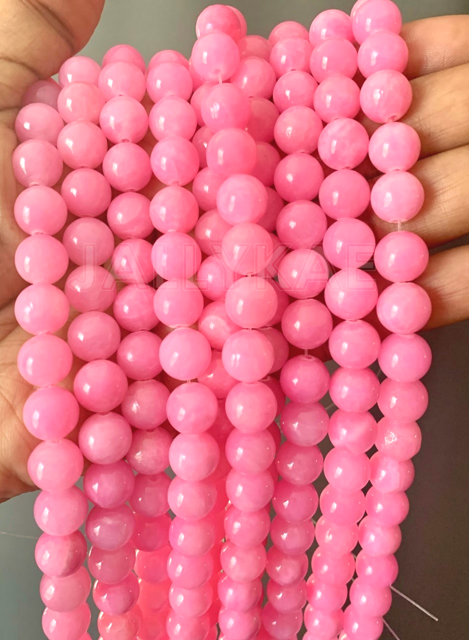 Jade Beads - Pink