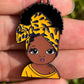 Little Black Girl Enamel Charm