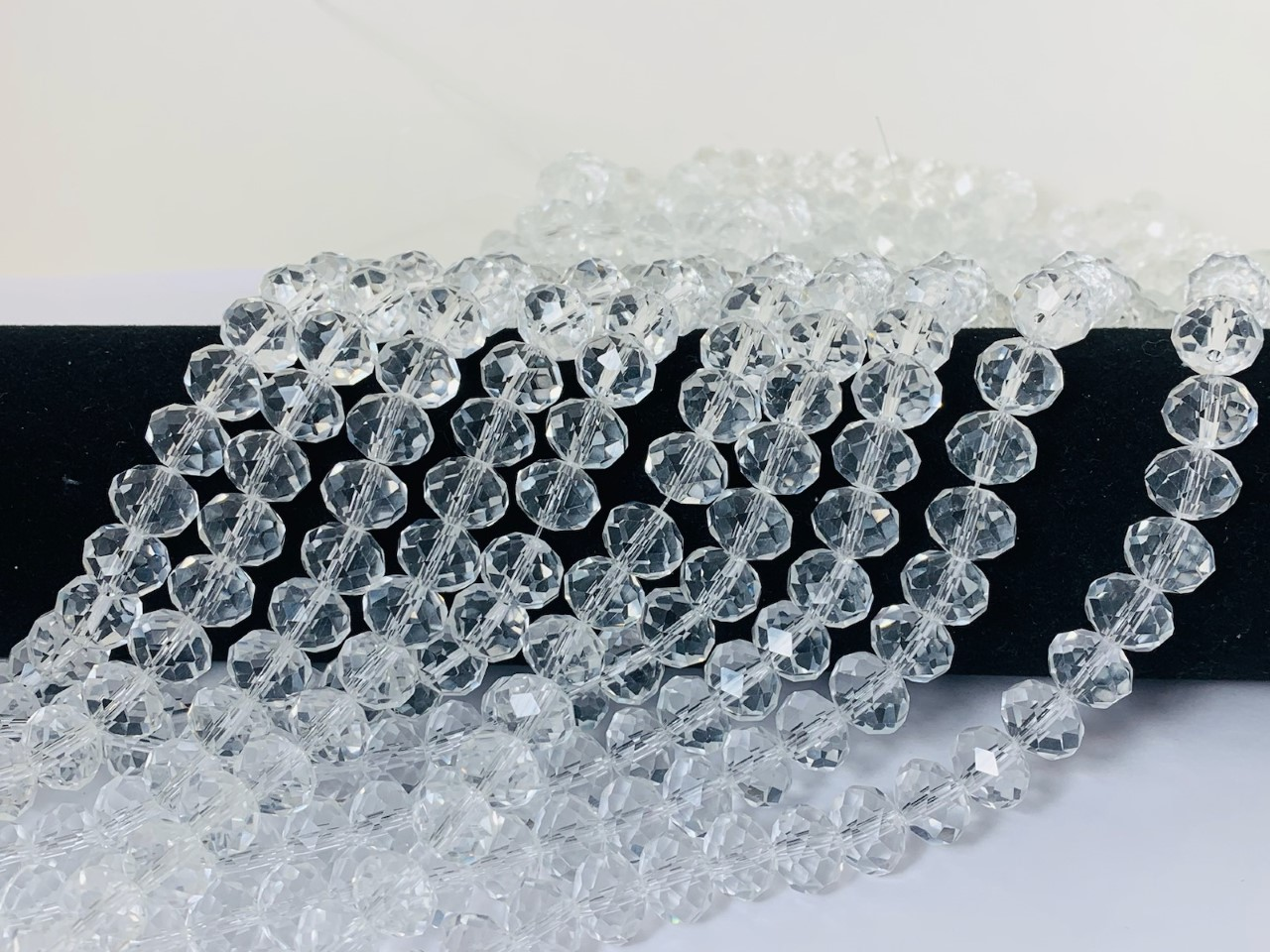 Faceted Rondelle Glass Beads