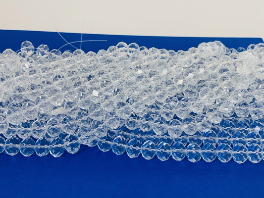 Faceted Rondelle Glass Beads