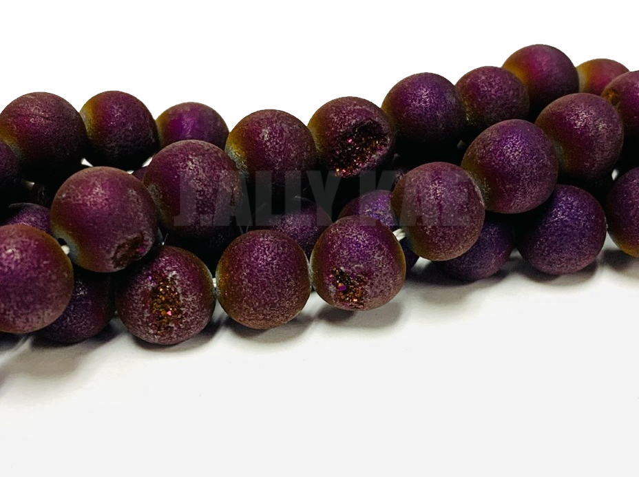 Electroplated Natural Agate - Purple