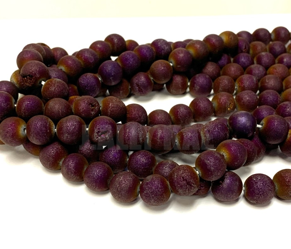 Electroplated Natural Agate - Purple