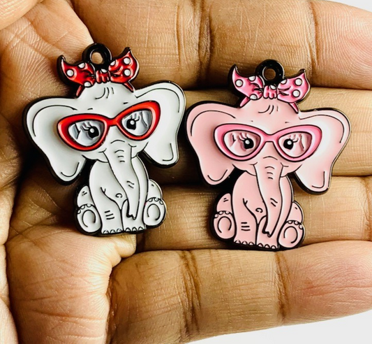 Elephant Enamel Charm