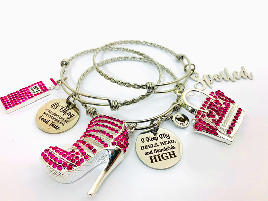 High Standards Adjustable Charm Bracelets Set