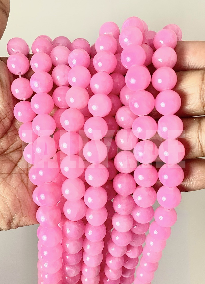 Jade Beads - Pink