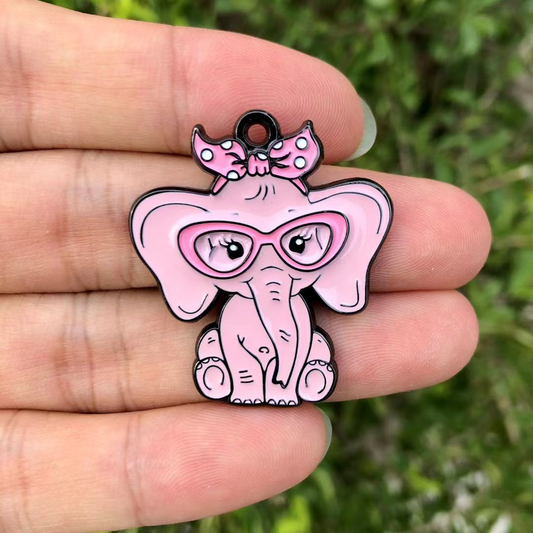 Elephant Enamel Charm