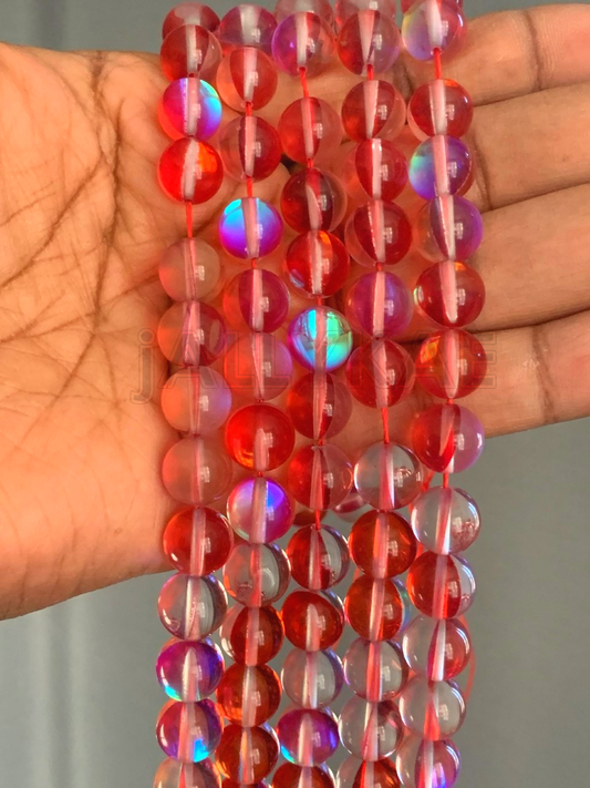 Synthetic Moonstone (Mystic Aura Quartz) - Red