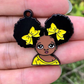 Little Black Girl Enamel Charm